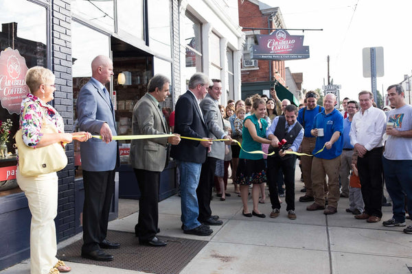Ribbon Cutting Ceremony from Carabello Coffee Shop in Newport, KY