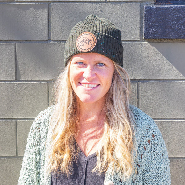 Carabello Leather Patch Beanie