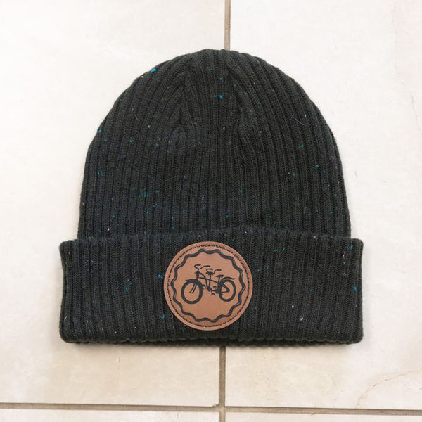 Carabello Leather Patch Beanie