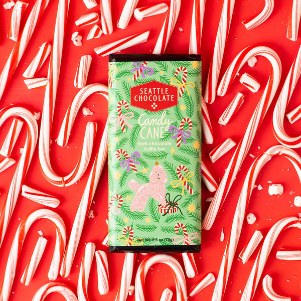 Candy Cane Dark Chocolate Truffle Bar