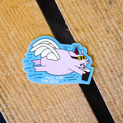 Flying pig sticker
