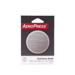 1 box of a stainless steel reusable filter for an Aeropress coffee brewer.  